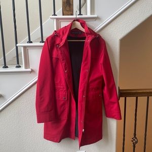 Gorgeous red Kristen Blake all-weather raincoat with removable liner!
